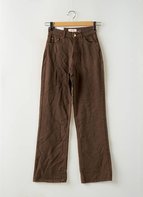 Jean coupe flare marron ONLY pour femme