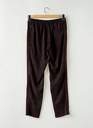 Pantalon droit taille élastique taille normale marron AMELIE & AMELIE femme