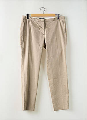 Pantalon chino tissage popeline taille normale beige ESPRIT femme