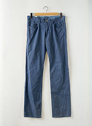 Pantalon droit tissage popeline taille normale bleu ESPRIT femme