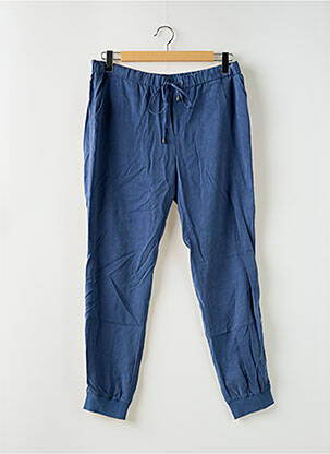 Pantalon droit tissage popeline taille normale bleu ESPRIT femme