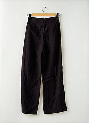 Pantalon large tissage crêpe taille haute noir GARCIA femme