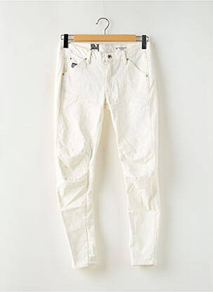 Jeans boyfriend effet usé taille normale blanc G STAR femme
