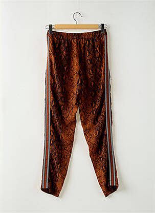 Pantalon droit tissage crêpe taille normale orange ONLY femme