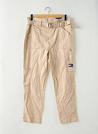 Pantalon cargo poches taille haute beige TOMMY HILFIGER femme