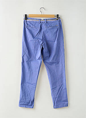 Pantalon chino tissage popeline taille normale bleu TOM TAILOR femme