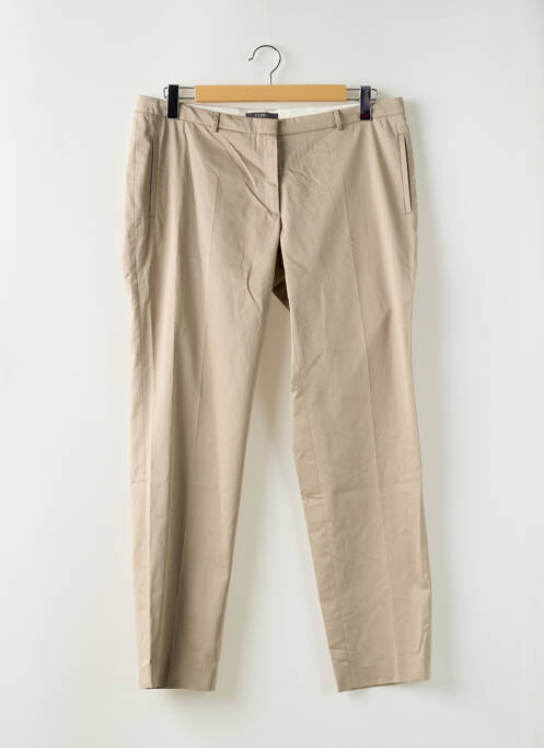 Pantalon chino tissage popeline taille normale beige ESPRIT femme