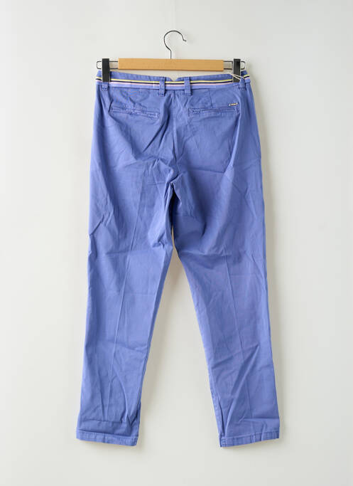 Pantalon chino tissage popeline taille normale bleu TOM TAILOR femme