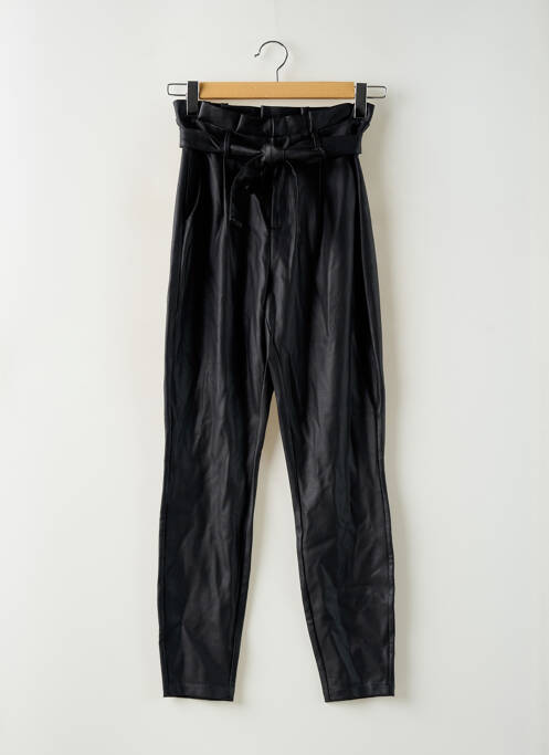 Pantalon slim tissage enduit taille haute noir VERO MODA femme