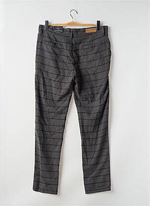 Pantalon chino fermeture zippée sous rabat boutonné taille normale gris BRUCE & BUTLER  femme