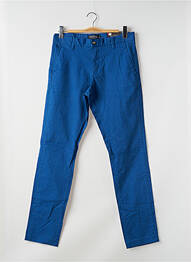 Pantalon chino tissage popeline taille normale bleu BRUCE & BUTLER  homme