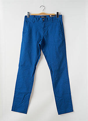Pantalon chino tissage popeline taille normale bleu BRUCE & BUTLER  homme