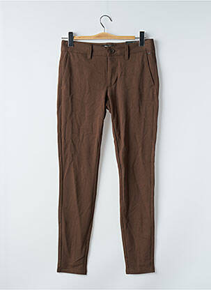 Pantalon chino stretch taille normale marron ONLY & SONS homme