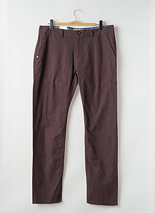 Pantalon chino tissage popeline taille normale marron TOM TAILOR homme