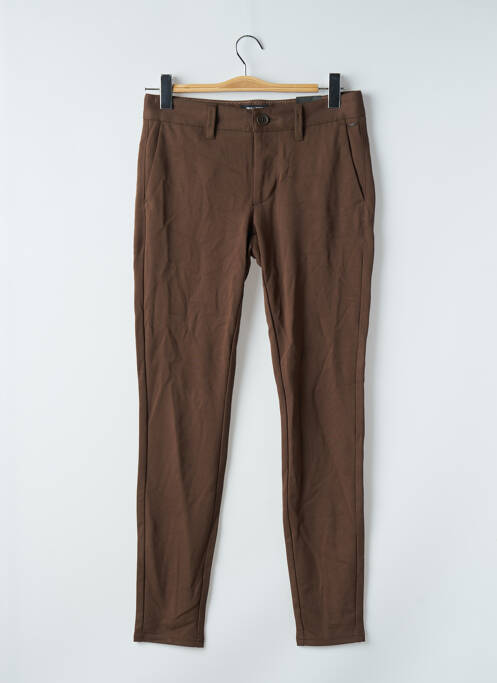 Pantalon chino stretch taille normale marron ONLY & SONS homme