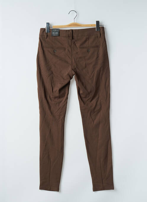 Pantalon chino stretch taille normale marron ONLY & SONS homme
