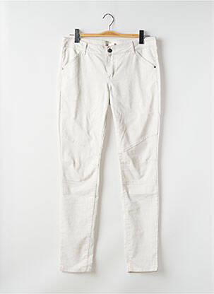 Pantalon slim tissage popeline taille normale beige LPB femme
