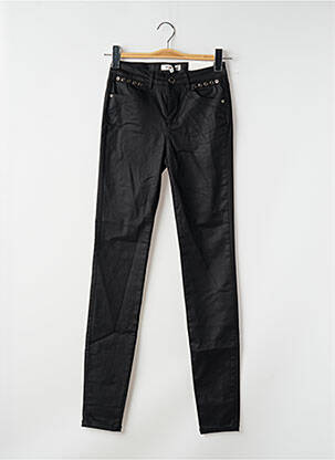 Pantalon slim stretch taille normale noir MORGAN femme
