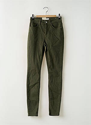 Jeans skinny tissage brut taille haute vert ONLY femme
