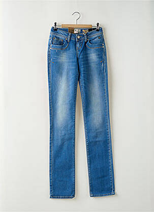 Jeans coupe droite effet usé délavé taille basse bleu LTB femme