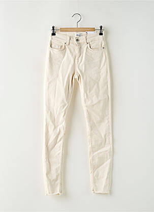 Jeans skinny taille haute taille haute beige ONLY femme