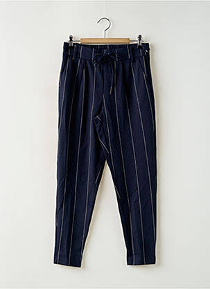 Pantalon chino poches taille haute bleu ONLY femme