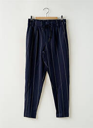 Pantalon chino poches taille haute bleu ONLY femme