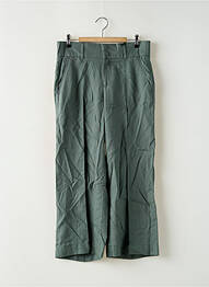 Pantalon 7/8 tissage popeline taille normale vert STREET ONE femme