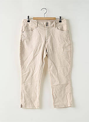 Corsaire tissage denim taille normale beige TOM TAILOR femme