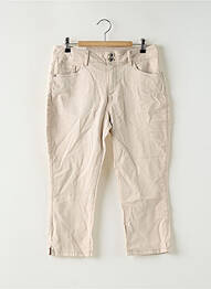 Corsaire tissage denim taille normale beige TOM TAILOR femme