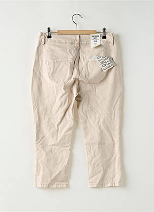 Corsaire tissage denim taille normale beige TOM TAILOR femme