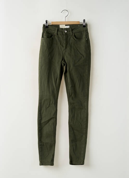 Jeans skinny tissage brut taille haute vert ONLY femme