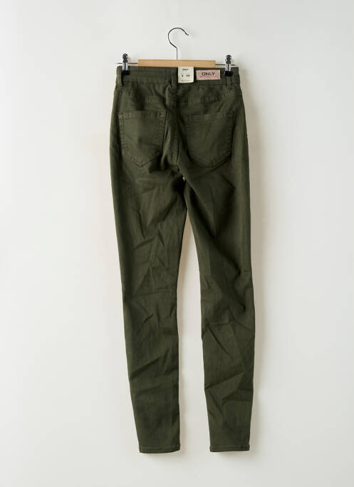Jeans skinny tissage brut taille haute vert ONLY femme
