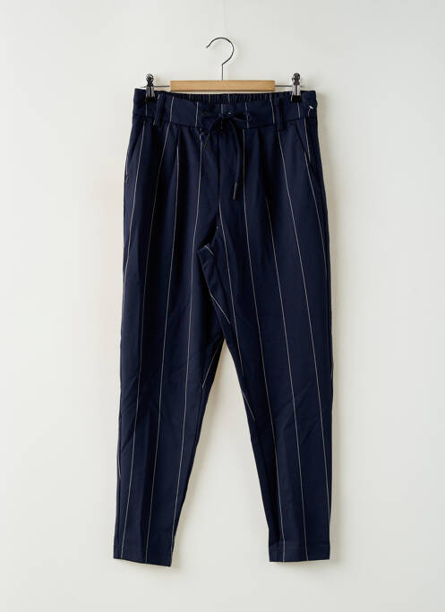 Pantalon chino poches taille haute bleu ONLY femme