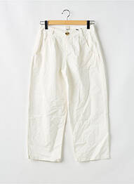 Pantalon 7/8 taille haute taille haute blanc JACQUELINE DE YONG femme