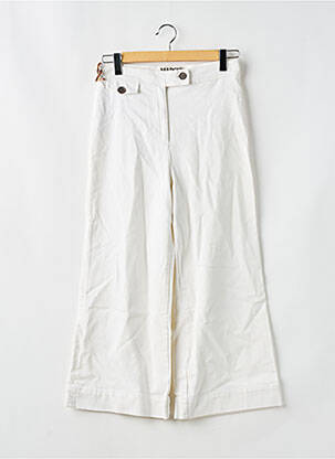 Jeans coupe large stretch taille haute blanc LE FABULEUX MARCEL DE BRUXELLES femme