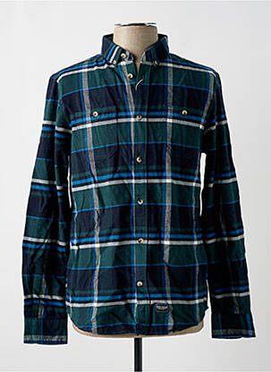 Chemise manches longues poches vert TOM TAILOR homme