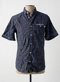 Chemise manches courtes poches bleu TOM TAILOR homme