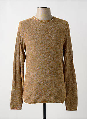 Pull tissage chiné manches longues orange ONLY & SONS homme