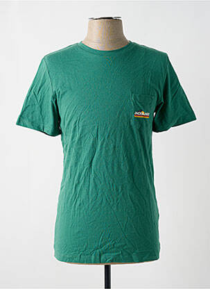 T-shirt tissage jersey manches courtes vert JACK & JONES homme
