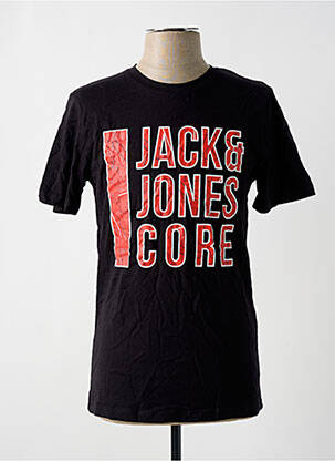 T-shirt coupe ajustée manches courtes noir JACK & JONES homme