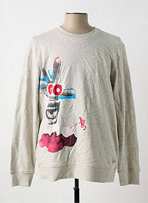 Sweat-shirt manches longues manches longues gris JACK & JONES homme