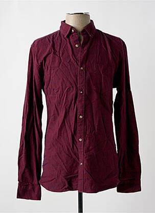 Chemise manches longues rouge ONLY & SONS pour homme