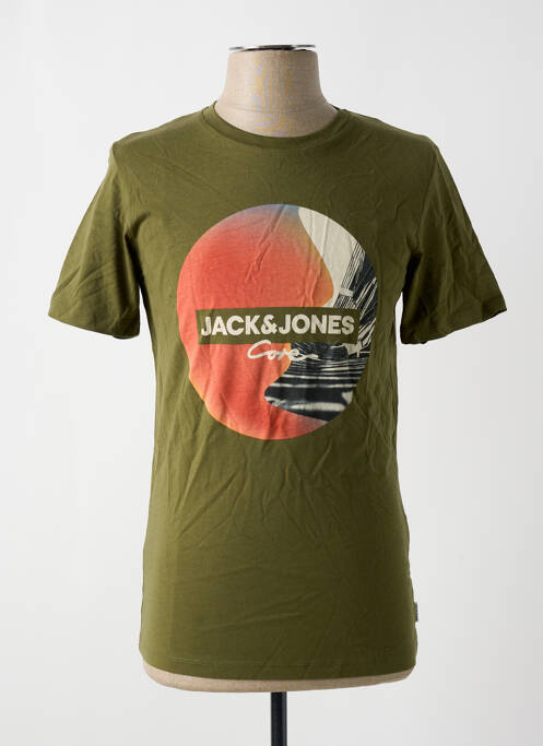 T-shirt coupe droite manches courtes vert JACK & JONES homme