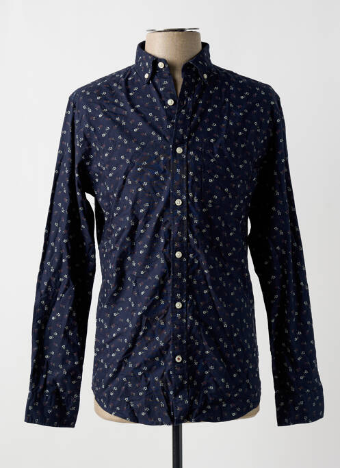 Chemise manches longues bleu JACK & JONES pour homme