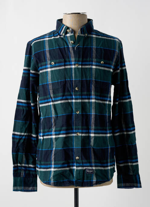 Chemise manches longues vert TOM TAILOR pour homme