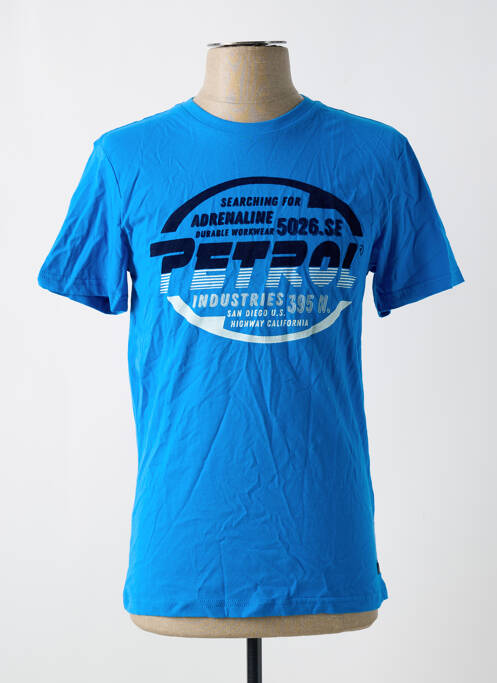 T-shirt bleu PETROL INDUSTRIES pour homme