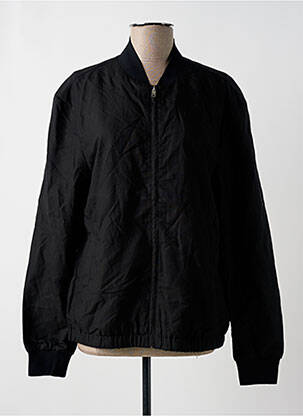 Blouson col v noir MNG femme