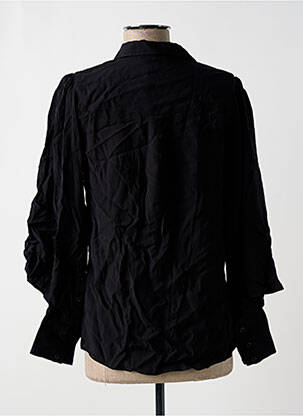 Chemisier tissage popeline manches longues noir DEUX. BY ELINE DE MUNCK femme