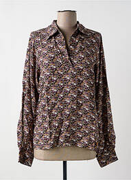 Blouse imprimé fleurs manches longues violet LE FABULEUX MARCEL DE BRUXELLES femme